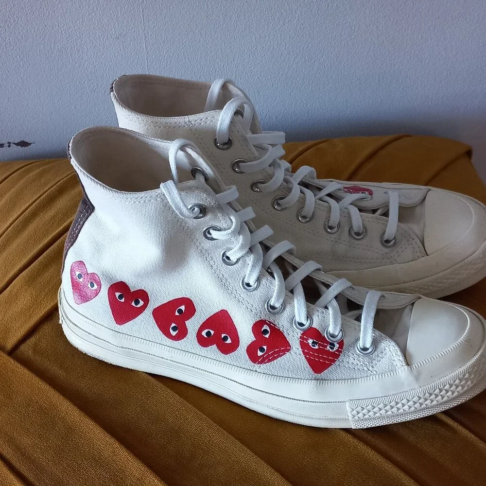 COMME DES GARCONS PLAY X CONVERSE high top sneakers - Picture 2 of 10